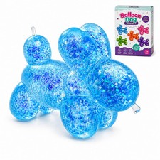 Balloon Dog Squishy Toy, Glitter Animal Squishy, Soft Squeeze Blue
