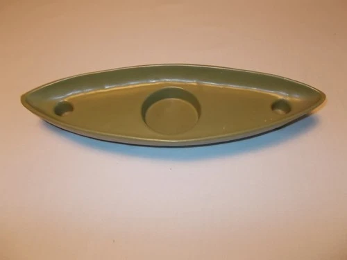 Vintage McCoy Floraline Centerpiece/Candle Holder #400 Mid Century Green USA