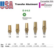 US Dental Regular  4.5 Straight Transfer Abutment Hex Fits Hiossen Osstem 1-5mm