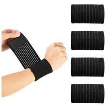 4 Pcs Elastic Wrist Straps Wrist Compression Bandage Wrist Wraps Adjustable B...