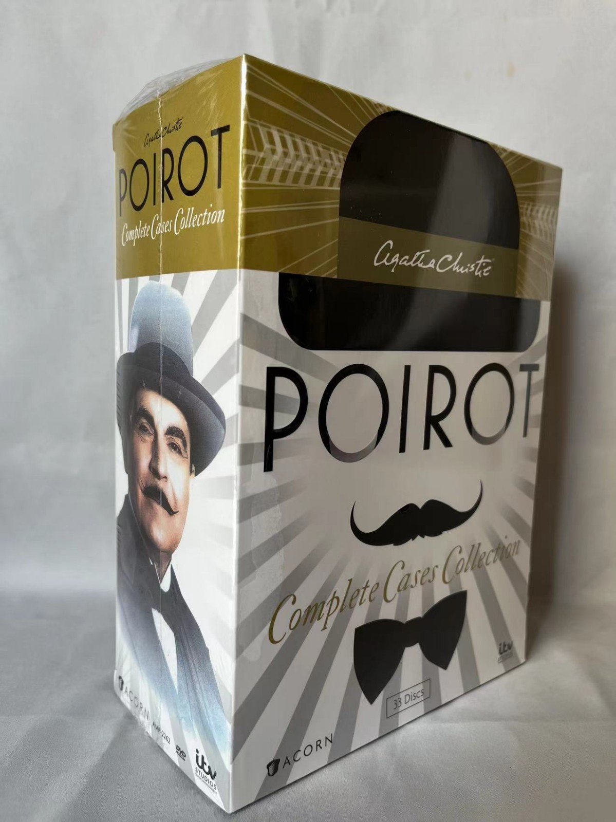Agatha Christie's Poirot Complete Cases Collection DVD, 33-Disc Box Set. New!