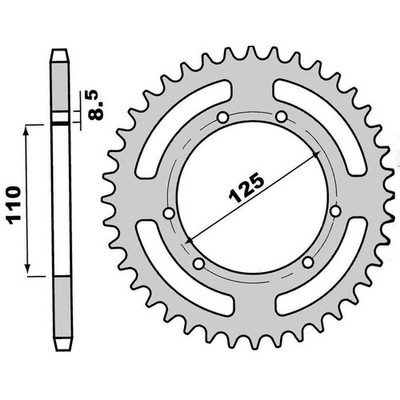 T4Tune 611550 Chain 420 - Z=50