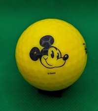 Unique Matte Yellow Disney Mickey Mouse logo golf ball