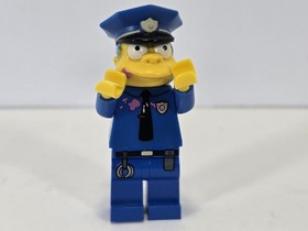 Lego Minifigure Simpsons Chief Wiggum With Pink Donut Stains
