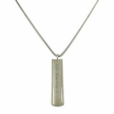 TIFFANY CO. Tiffany 1837 Bar Necklace 925 Silver 46cm Pendant Necklace Free Use