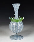 Unusual Antique Italian Venetian Murano Art Glass Vase with Great Design