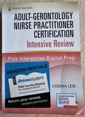Adult-Gerontology Nurse Practitioner Certification Intensive Review 4th Ed Leik