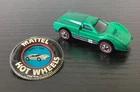 1967 HOT WHEELS REDLINE FORD J CAR U.S. GREEN & Button