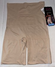 Maidenform High-Waist Thigh Slimmer Shapewear Seamless Tummy Control Nude XL