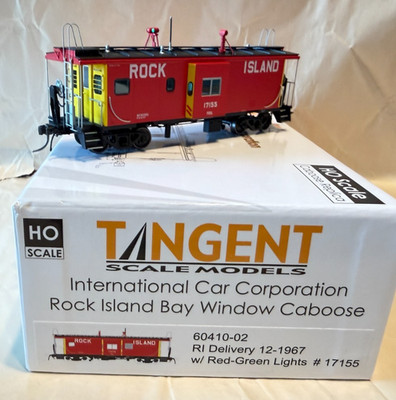 Tangent Scale Models HO Rock Island Bay Widow ICC Caboose with Lights
