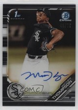 2019 Bowman Draft Chrome Pick Black Refractor 49/75 Matt Thompson Auto 13iq