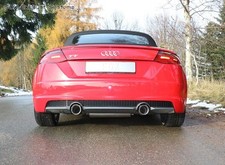  Edelstahl Duplex Sportauspuffanlage Audi TT 8S FV Frontantrieb je 100mm rund