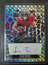2025 Panini Mosaic - Scripts #SCR-STR Sean Tucker - Silver Mosaic - Buccaneers