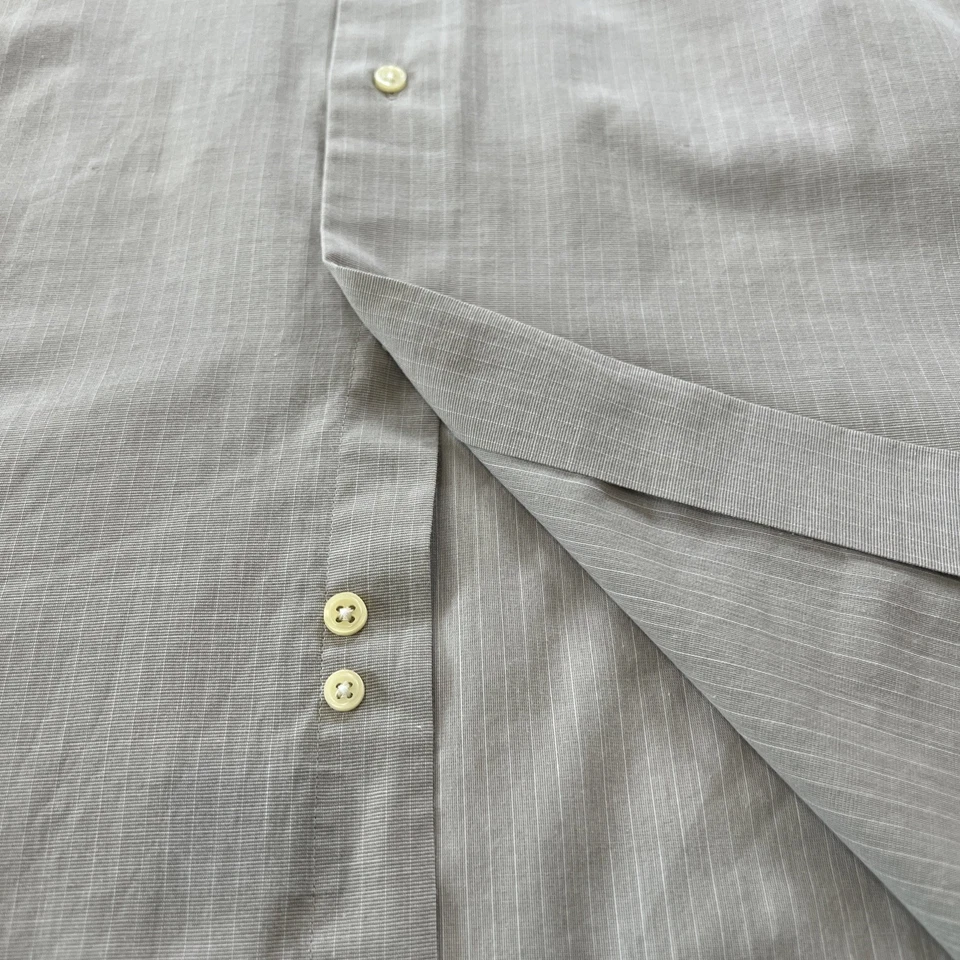 Camisa de vestir a rayas con bolsillo Giorgio Brutini Collezione para hombre XL 17-17 1/2 34/35 Foto 4 de 4