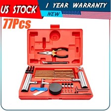77pcs Tire Repair Kit Heavy Duty Tire Plug Kit Car Truck Motorcycle Plug Patch 77pcs Tire Repair Kit Heavy Duty Tire Plug Kit Car Truck Motorcycle Plug Patch
