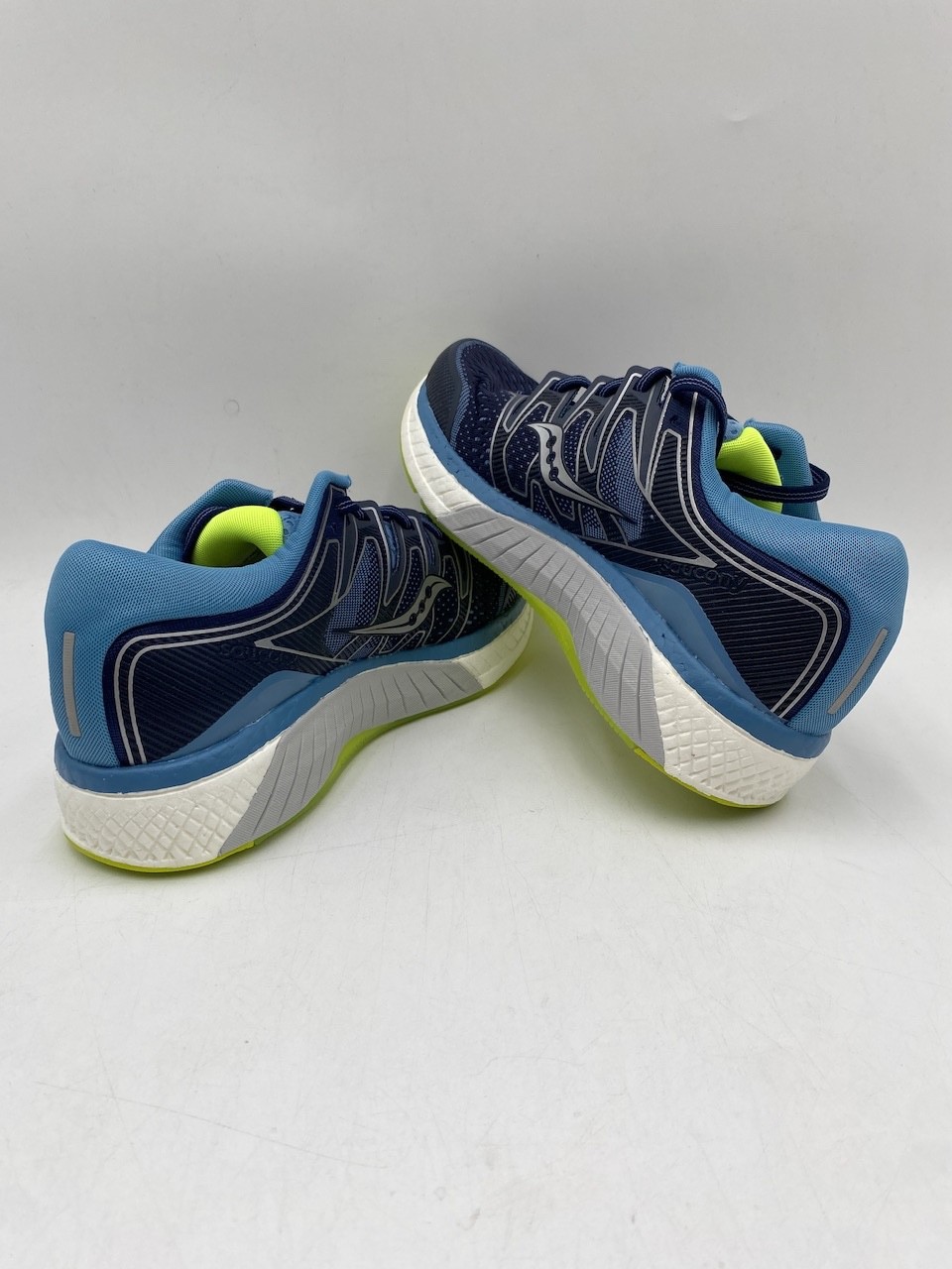 Saucony HURRICANE ISO 5 Women's NEW Road-running Shoes Navy/Citron Multi Sizes thumbnail 8