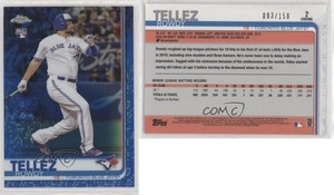 2019 Topps Chrome Blue Refractor /150 Rowdy Tellez #2 Rookie RC