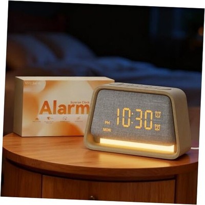  Wooden Alarm Clock White Noise Sound Machine for Sleep 10 Soothing Sounds 10 