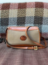 Vintage Dooney & Bourke All Weather Leather Crossbody Ladies Handbag Brown