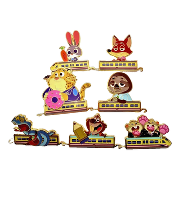 Disneyland Hong Kong HKDL Zootopia 2 Train Mystery 7 Pin Set 2025