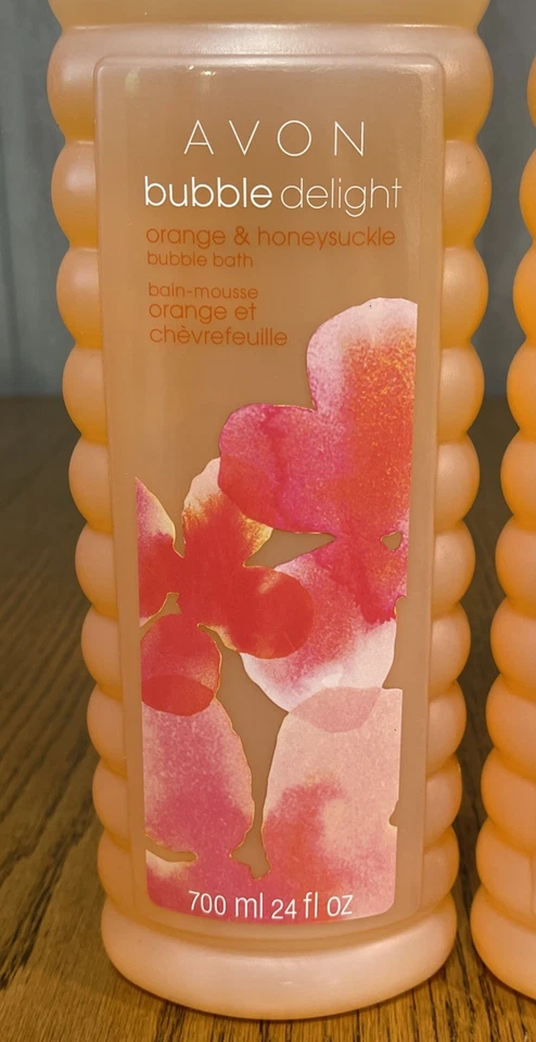 Avon Senses Bubble Bath 24 Oz Orange & Honeysuckle & Cucumber Melon NOS SEALED - Image 2 of 4