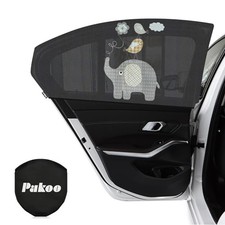 Car Window Shade for Baby, UV Protection Breathable Mesh Baby Window Elephant