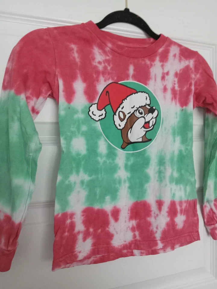 Corante Buc-ees Youth Natal tamanho extra pequeno manga longa 100% algodão - Imagem 2 de 4