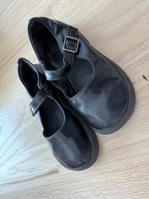 Kid's Size 13 Mary Janes - Black - Hook & Loop Strap