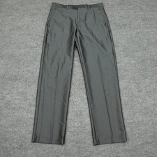 Michael Kors Dress Pants Mens 32x32 Gray Straight Leg Flat Front Business Formal
