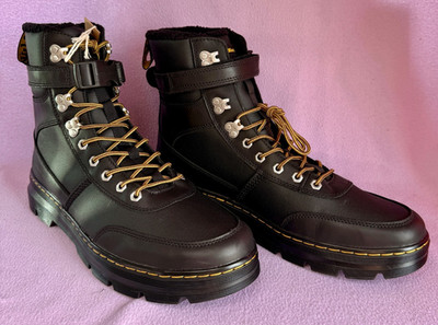 Dr. Martens Combs Tech FL Black EU 48 UK 13 Canvas Leder Stiefel Boot