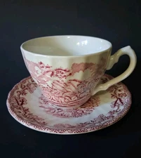 * Royal Wessex Redware Fox Hunt Cup And Saucer VGC