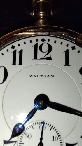 Antique 1913 Waltham Vanguard 23J Railroad Pocket Watch – Model 1908, B&B Royal