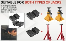 Car Jack Stand Adapter Rubber Pad Truck Pinch Weld Frame Saddle Protector  3Ton