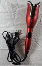 CHI Spin N Curl Curling Iron 1 Inch Ceramic CA2288 Ruby Red Auto Rotating Hair