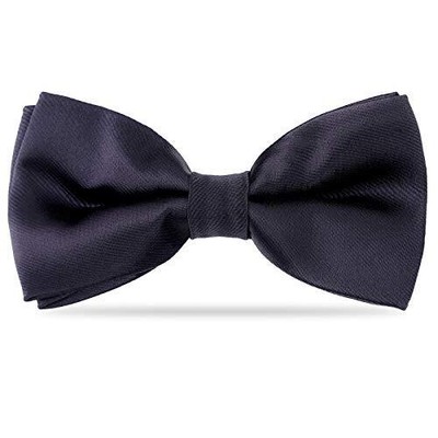  Kids Boys Silk Bow Ties - Adjustable Bowtie for Baby Children Size Black