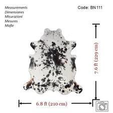Cowhide Rug Salt & Pepper High Quality Hair on Hide Size: Jumbo(XL)BN111