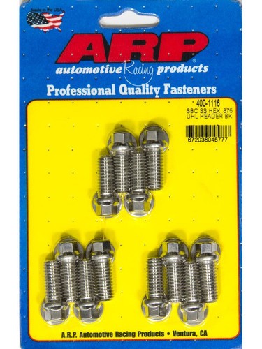 Set of 16 ARP 3/8 x 1 Header Bolts With 6pt Head | Alloy Boltz