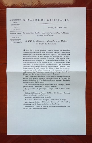 Hoja preimpresa Circular Westphalen Prusia Tilsiter Napoleón Orden Postal 1808 - Imagen 7 de 12
