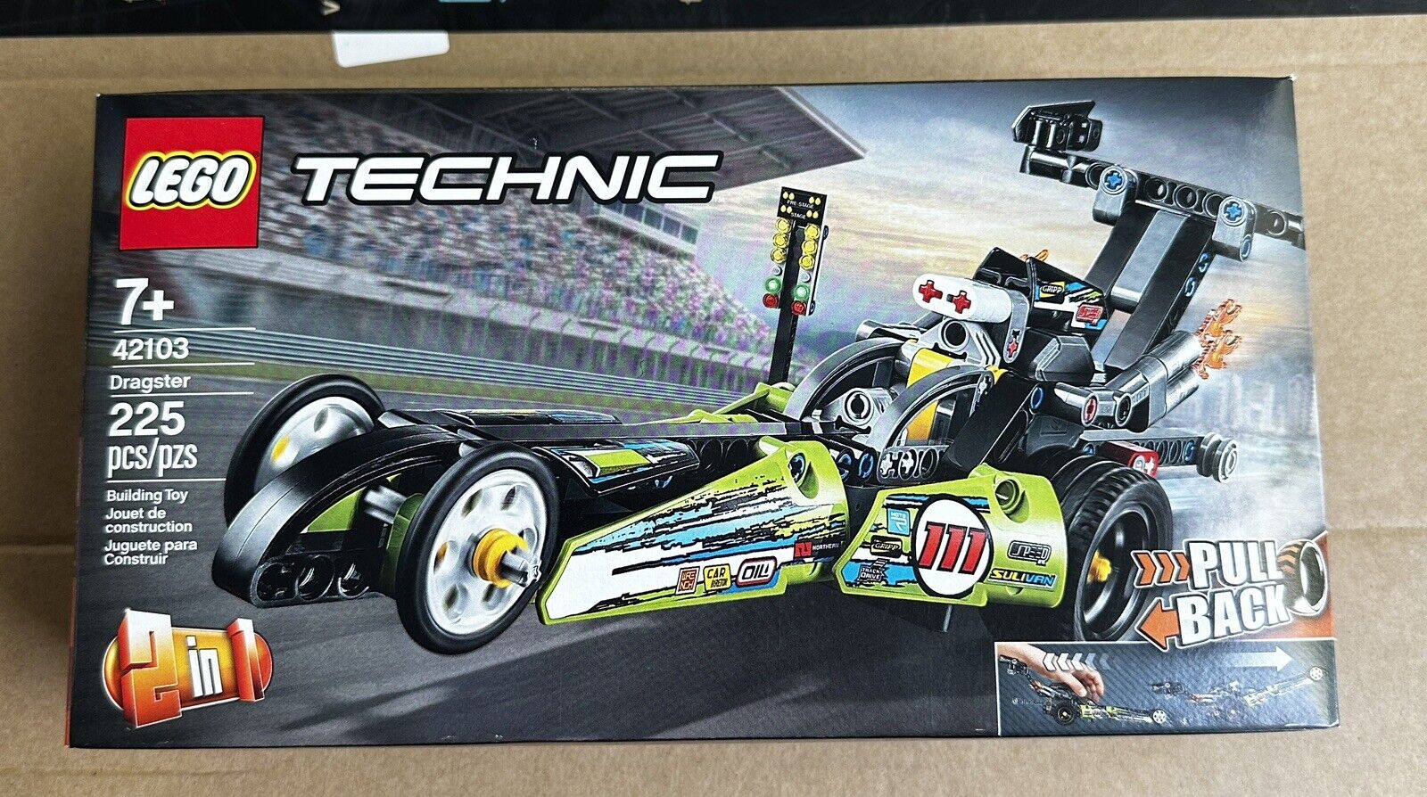 Lego 42103 Technic Dragster Pull-Back Racing Car New Sealed Retired