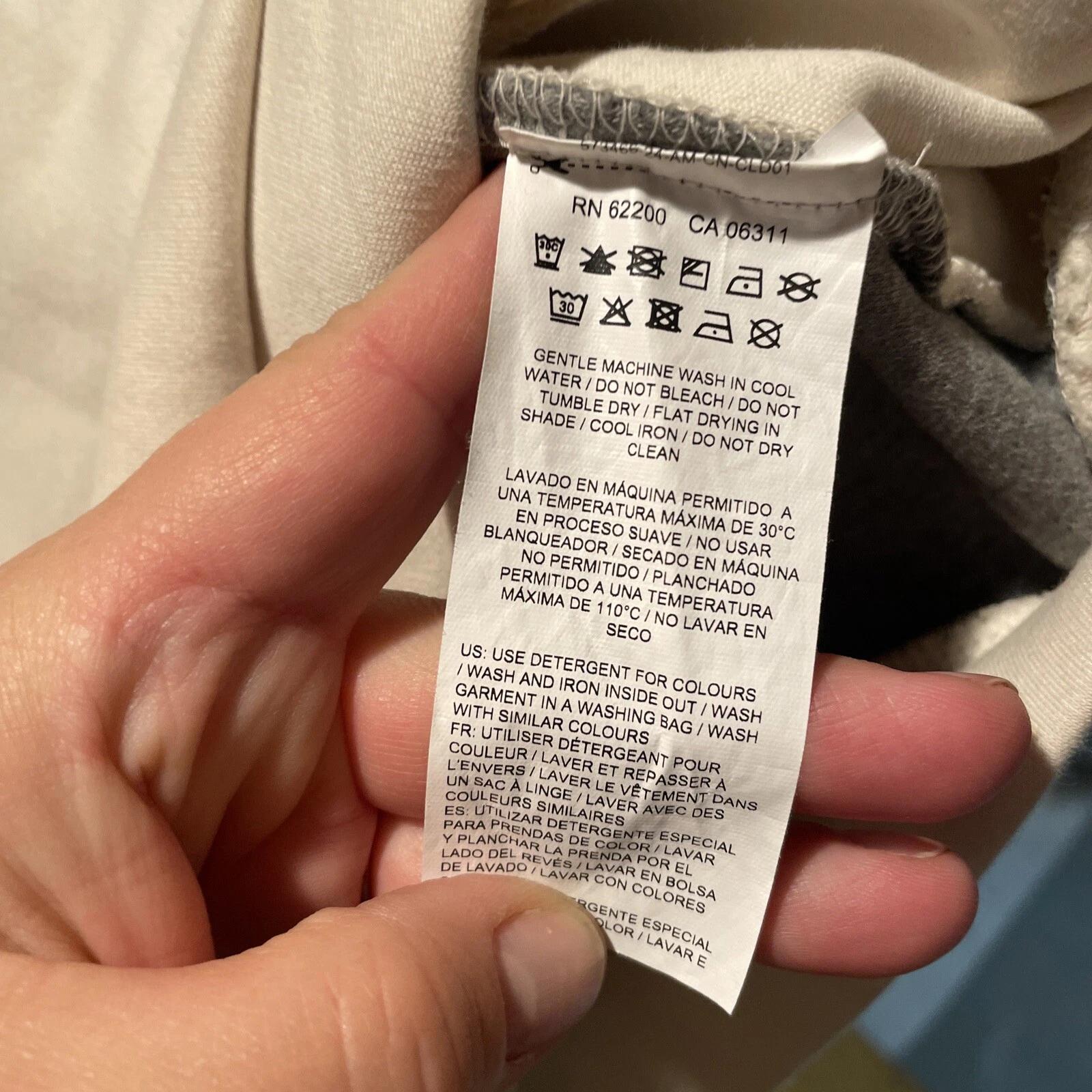 OFF WHITE Felpa con cappuccio PUMA donna collo imbuto color block avorio grigio usata in ottime condizioni tasche