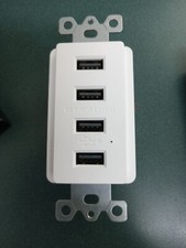 2 Pack  USB receptacle Quad 4 port 4.2A UL listed