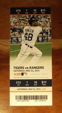 Corey Knebel MLB Debut Ticket 2014 Detroit Tigers FULL Season vs. Texas Rangers