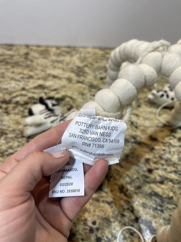 Pottery Barn Baby Kids Felted Safari Animals Nursery Crib Mobile RETIRED AS IS - Image 4 of 4