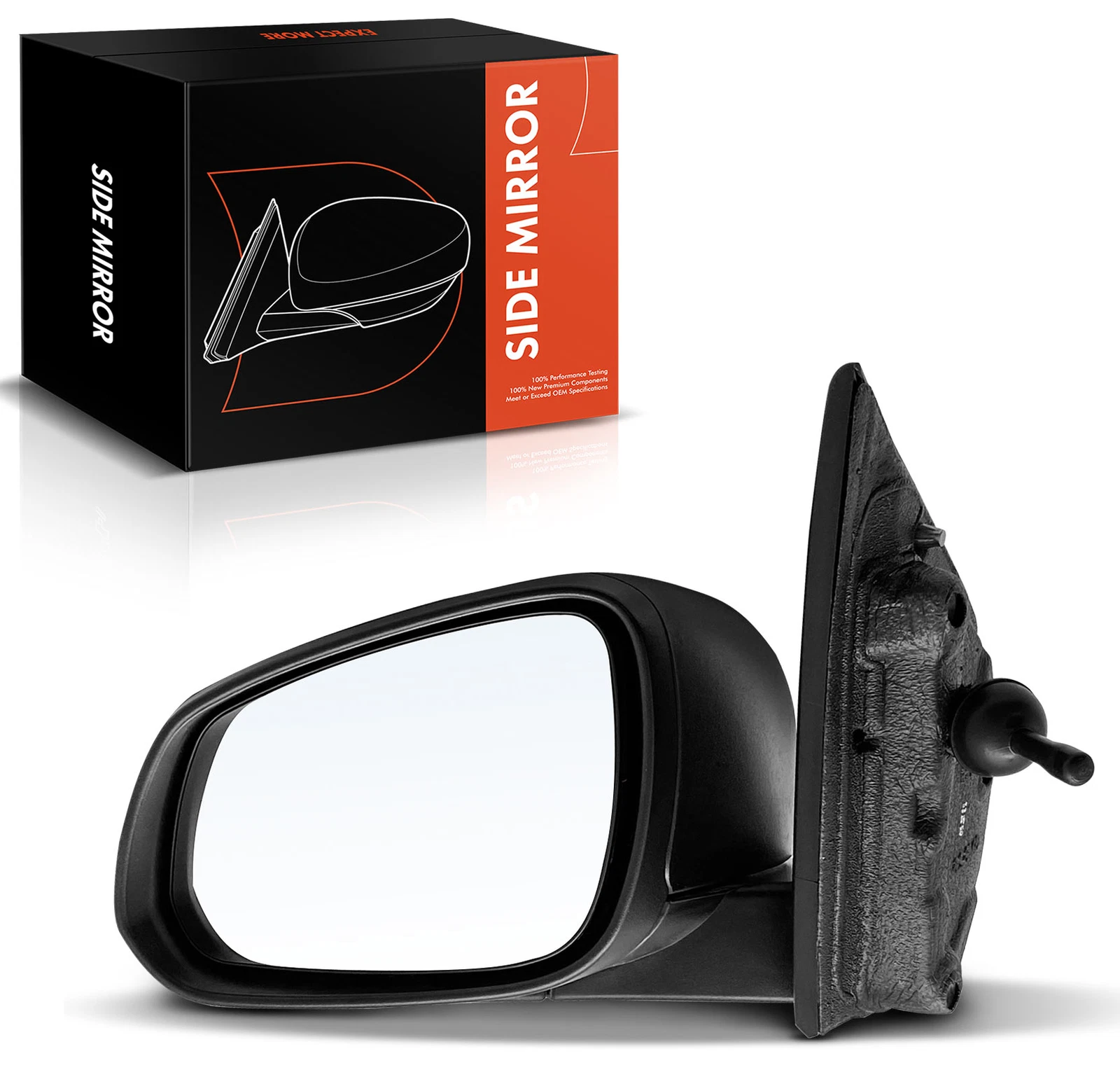 Left Driver Side Textured Manual Mirror w/ Manual Folding for Chevy Spark 2016