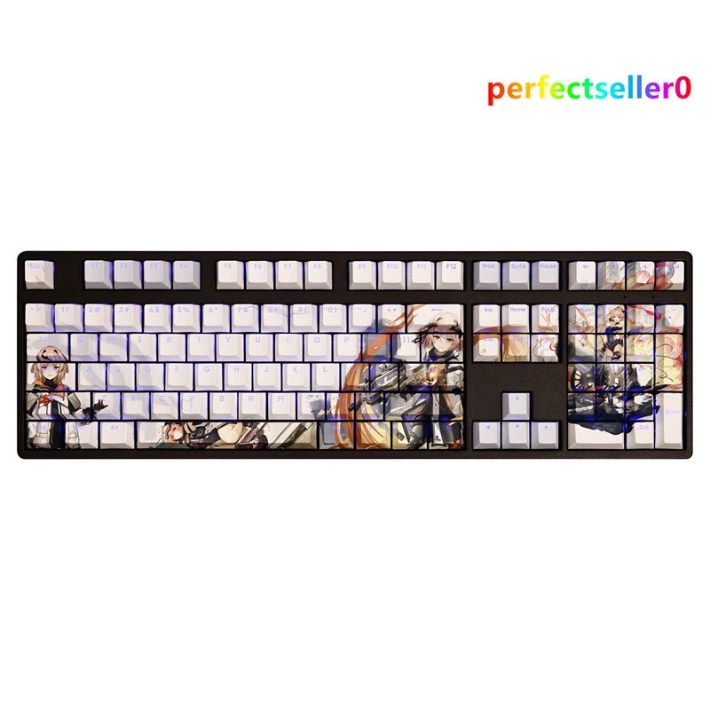 Project Snow FRITIA IGNIS Keycap Button PBT Sublimation Cherry MX 108 Keys Gifts - Image 2 of 4