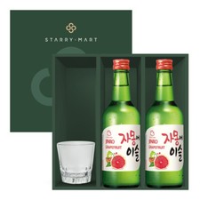 JINRO Chamisul Soju Cocktail Bombs Spirit Drink (2 Bottle, Soju Glass, Gift Box)