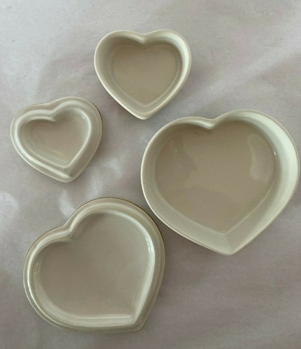 2 Otagiri Vintage Porcelain Heart Trinket Boxes Pink & White Flowers Gold Trim - Picture 8 of 12