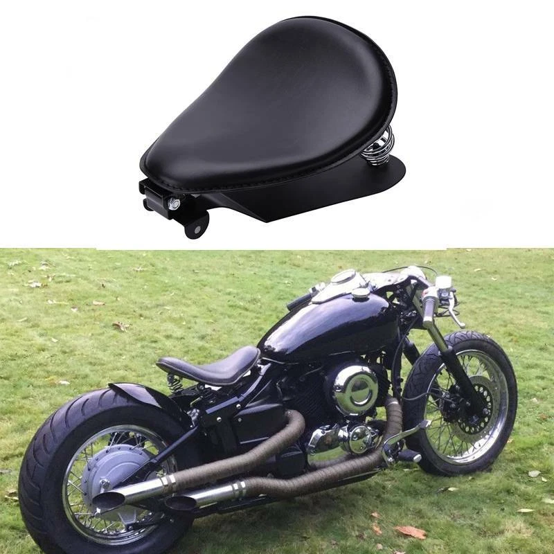 Bobber Motorcycle Springs Solo Seat Black For Honda Shadow Spirit