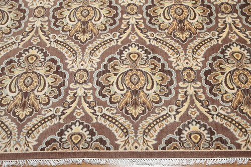 6x9 Hand knotted transitional Wool Transitional Oriental Area Rug Brown - Picture 10 of 10
