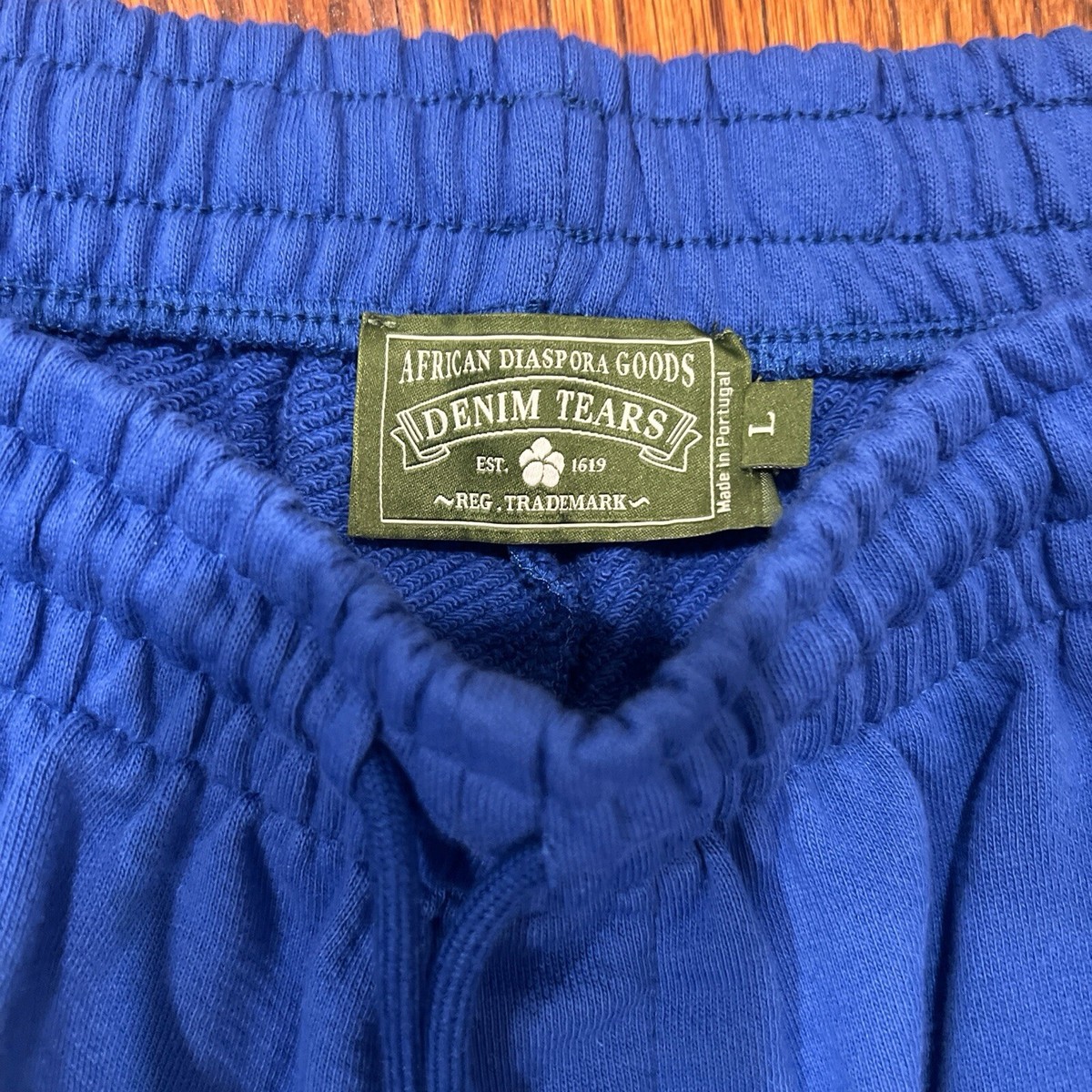 Denim Tears Cotton Wreath Sweatshort Royal Blue Men Size L Brand